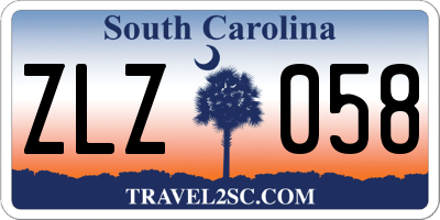 SC license plate ZLZ058