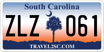 SC license plate ZLZ061
