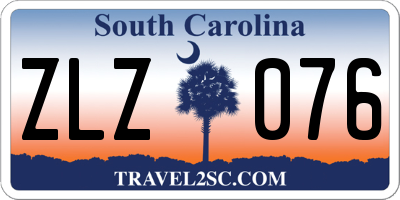 SC license plate ZLZ076