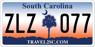 SC license plate ZLZ077