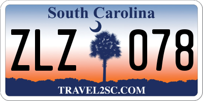 SC license plate ZLZ078