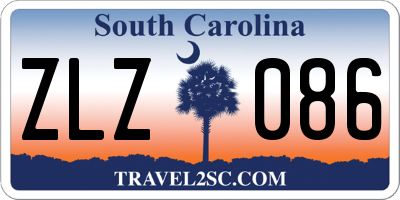 SC license plate ZLZ086