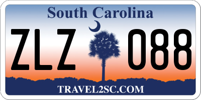 SC license plate ZLZ088