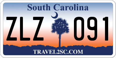 SC license plate ZLZ091