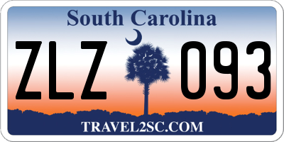 SC license plate ZLZ093