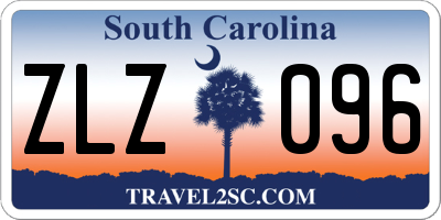 SC license plate ZLZ096