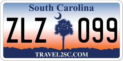 SC license plate ZLZ099
