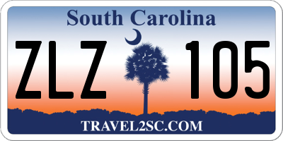 SC license plate ZLZ105