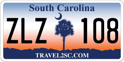 SC license plate ZLZ108