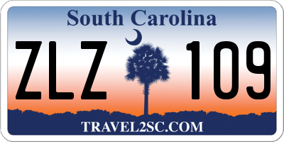 SC license plate ZLZ109