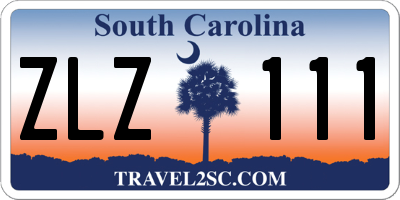 SC license plate ZLZ111