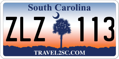 SC license plate ZLZ113
