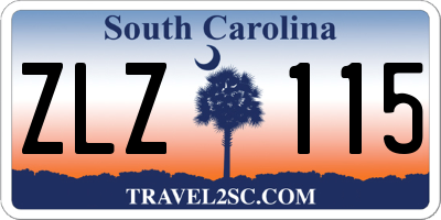 SC license plate ZLZ115