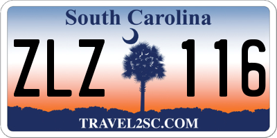 SC license plate ZLZ116
