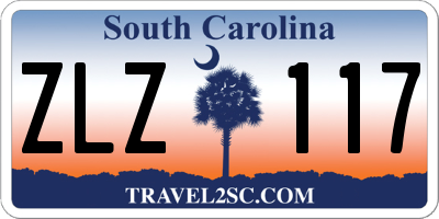 SC license plate ZLZ117