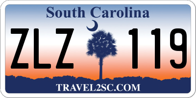 SC license plate ZLZ119