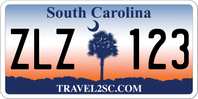 SC license plate ZLZ123