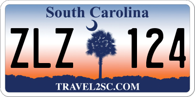 SC license plate ZLZ124