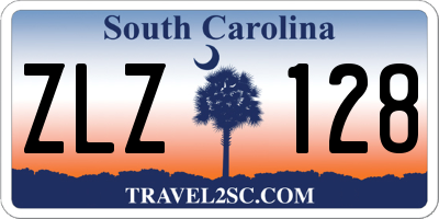 SC license plate ZLZ128