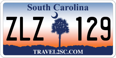 SC license plate ZLZ129