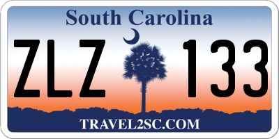 SC license plate ZLZ133