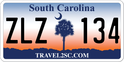 SC license plate ZLZ134