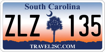 SC license plate ZLZ135