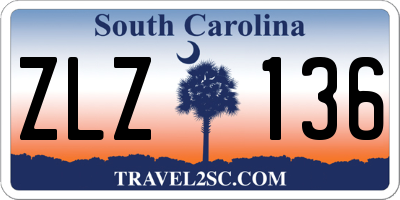 SC license plate ZLZ136