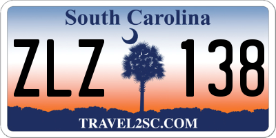 SC license plate ZLZ138