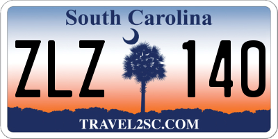 SC license plate ZLZ140
