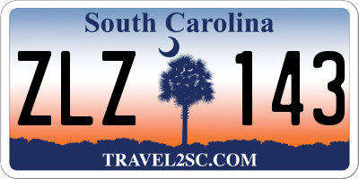 SC license plate ZLZ143