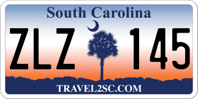 SC license plate ZLZ145