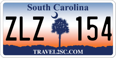 SC license plate ZLZ154