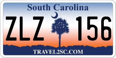 SC license plate ZLZ156