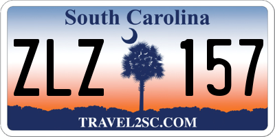 SC license plate ZLZ157