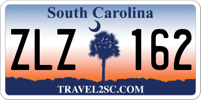 SC license plate ZLZ162