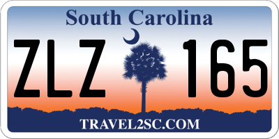 SC license plate ZLZ165