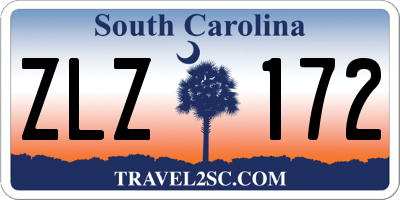 SC license plate ZLZ172