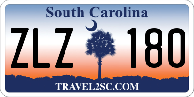 SC license plate ZLZ180