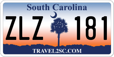 SC license plate ZLZ181