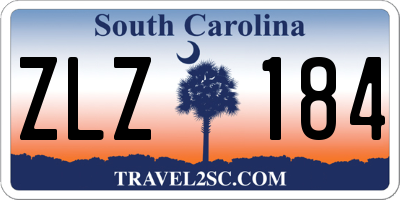 SC license plate ZLZ184