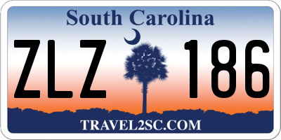SC license plate ZLZ186