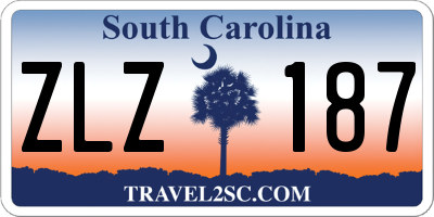 SC license plate ZLZ187