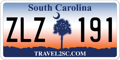SC license plate ZLZ191