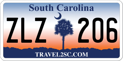 SC license plate ZLZ206