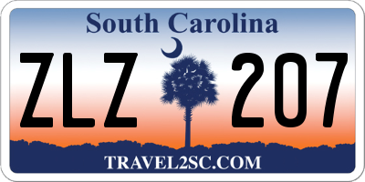 SC license plate ZLZ207