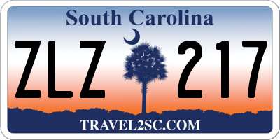 SC license plate ZLZ217