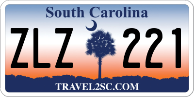 SC license plate ZLZ221