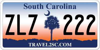 SC license plate ZLZ222