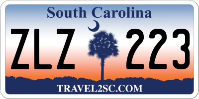 SC license plate ZLZ223